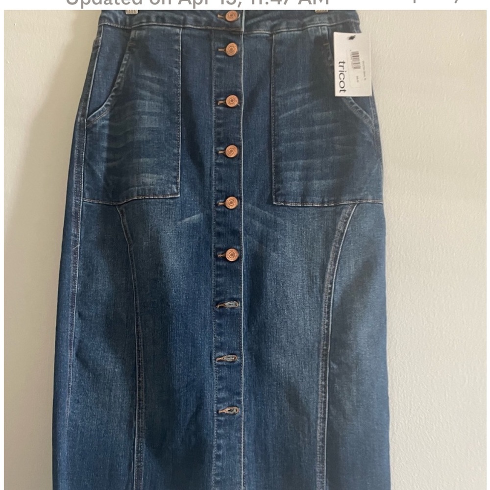 COPY - Sz,S Jean shirt, dark blue long denim